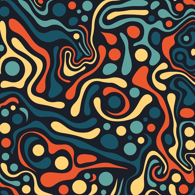 abstract background with a retro styled organic pattern design