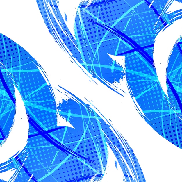 Abstract Background with Blue Gradient Brush Texture and Halftone Effect Grunge Sports Background for Banner or Poster Design Element