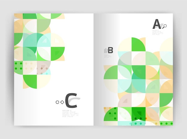 Abstract background with color triangles annual report print backdrop Vector design for workflow layout diagram number options or web design