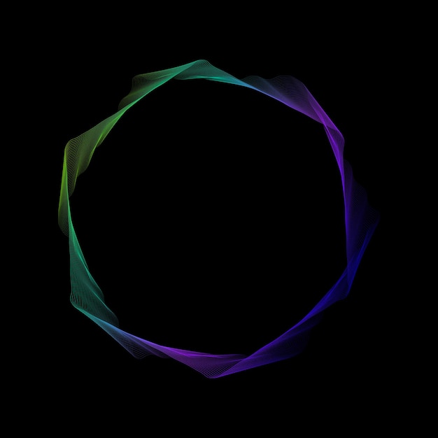 Abstract background with colorful lines on a black background Vector illustration