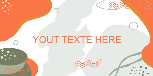 abstract background with fluid shapes in orange and white