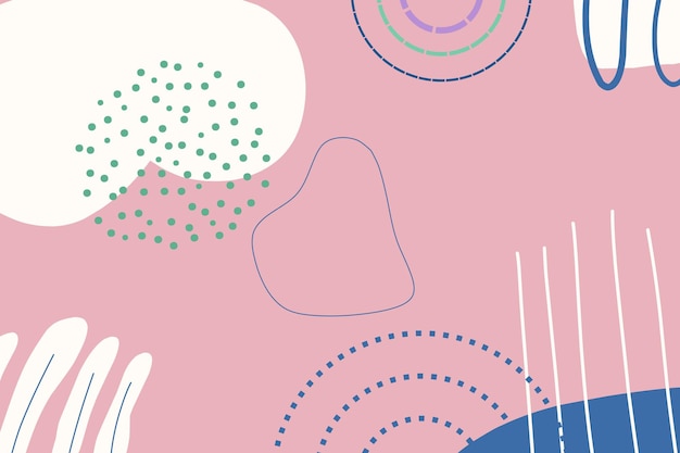 Abstract background with geometric shapes and lines in pastel colors Vector illustration