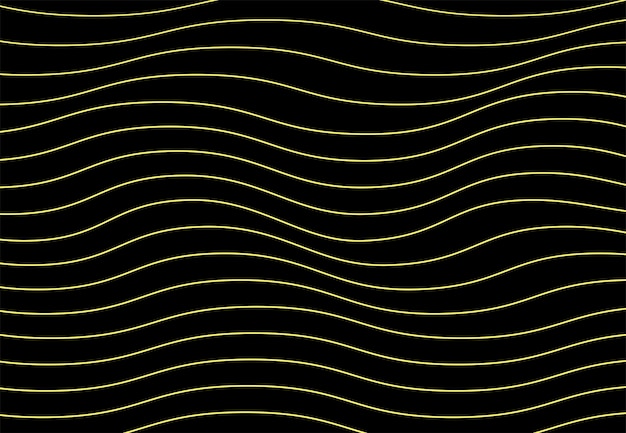 abstract background with gold wave modern lines on dark background illustration horizontal