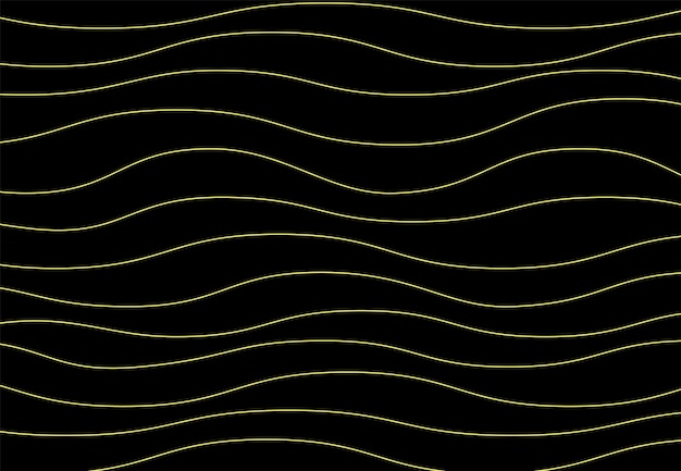 abstract background with gold wave modern lines on dark background illustration template background