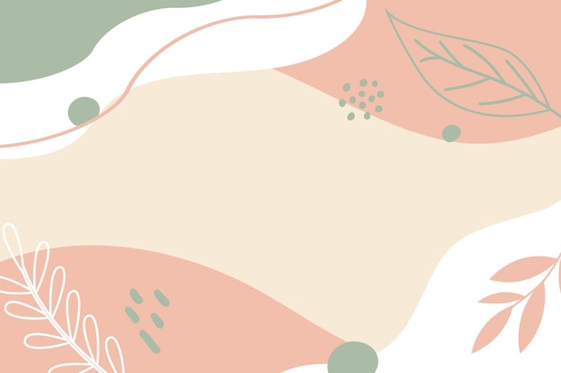 abstract background with leaves and pastel color