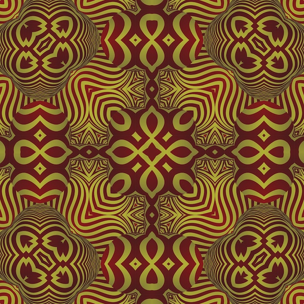 Abstract background with seamless textured striped maroon and golden yellow colors