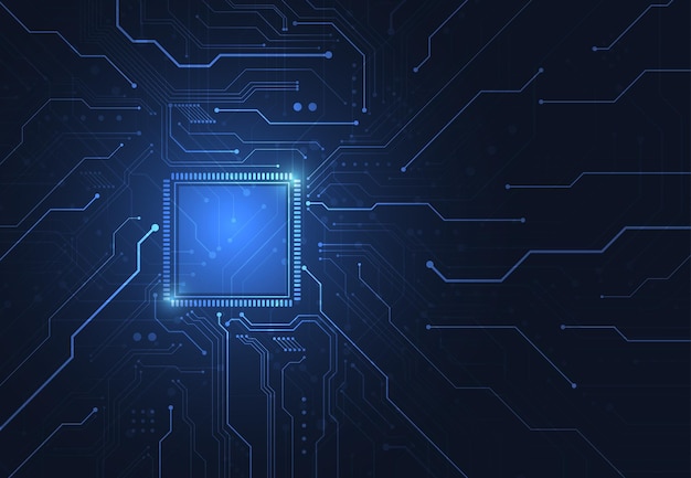 abstract background with technology circuit board texture electronic motherboard illustration communication and engineering concept vector illustration