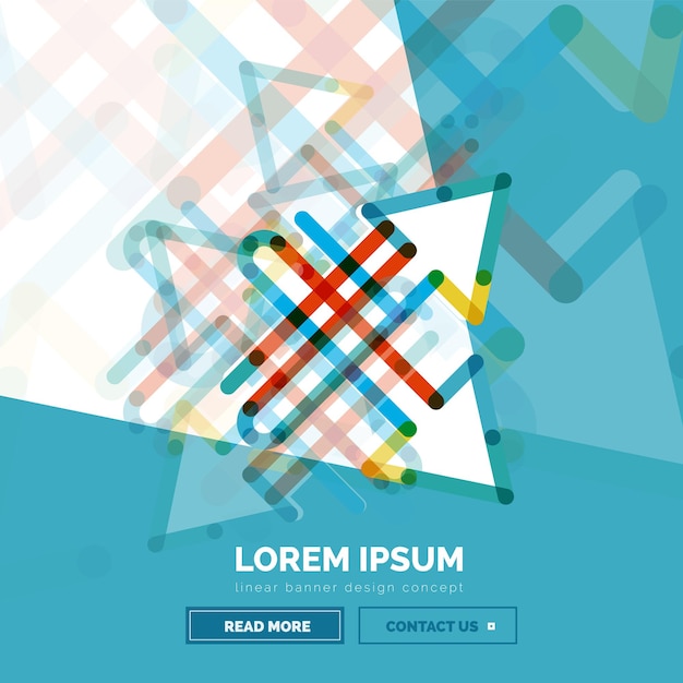 abstract banner template with arrows linear design style