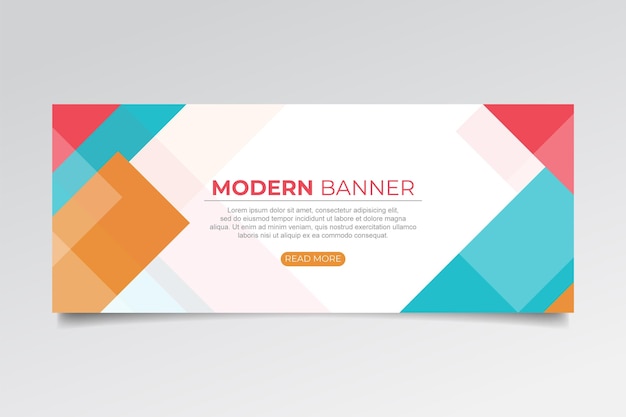 Abstract banner with modern shapes