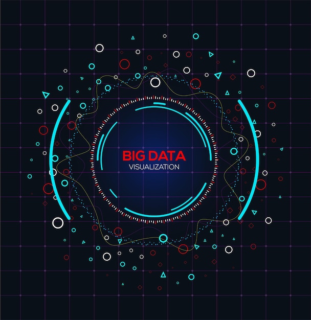 Abstract Big data concept Analysis of Information big data connection complex
