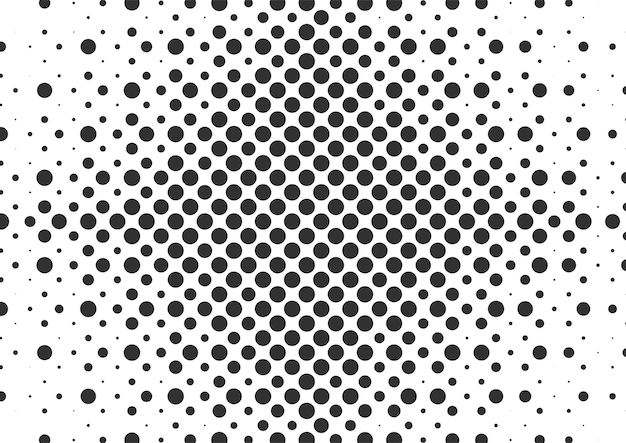 abstract black and white dots halftone background, halftone background design
