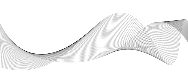 abstract black and white vector wave background