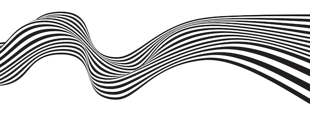 abstract black and white wave background