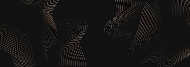 Abstract black background with contour lines