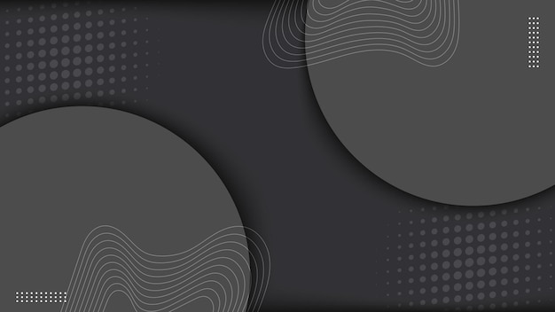Abstract black paper circles layered backgroundVector illustration