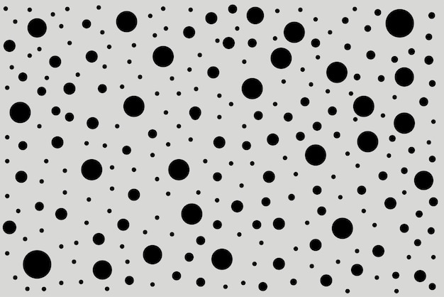 Abstract black polka dot pattern on a white background creating a visually dynamic and modern textured surface for design