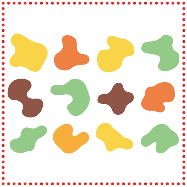 Abstract Blob Shapes Collection with Fluid and Curved Lines
