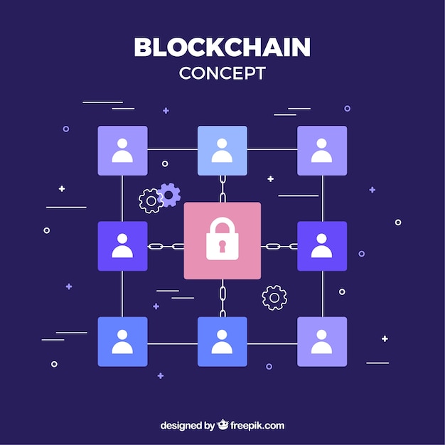 Abstract blockchain background