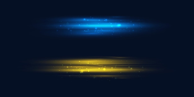 Abstract Blue and Yellow Light Effect