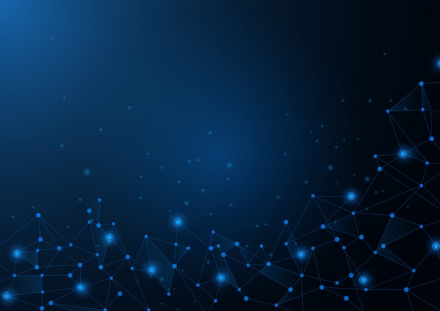 abstract blue background, of science and technology graphic design.