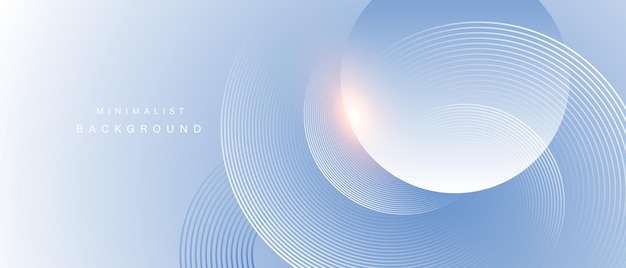 abstract blue background with dynamic circle lines