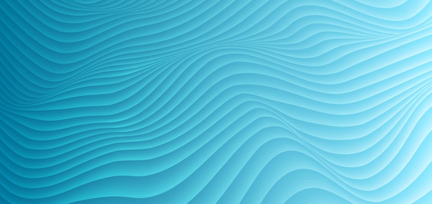 Abstract blue curved waves refraction vector background
