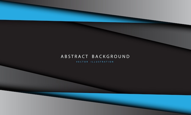 Abstract blue grey metallic triangle design modern futuristic background.