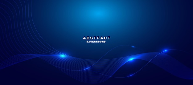 abstract blue technology background with flowing lines