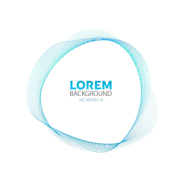 abstract blue wave line on white background design element vector illustration