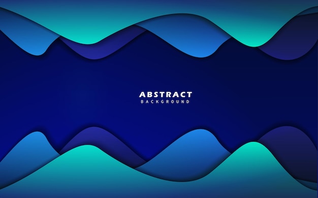 Abstract blue wave shape background