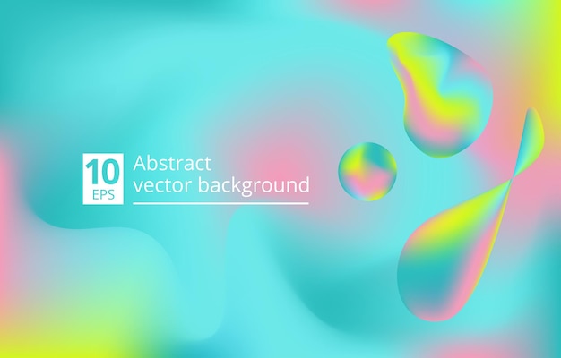 Abstract blurred gradient background with liquid shape