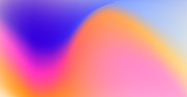 Abstract blurry fluid vector background of polar lights Holographic shiny colors orange pink