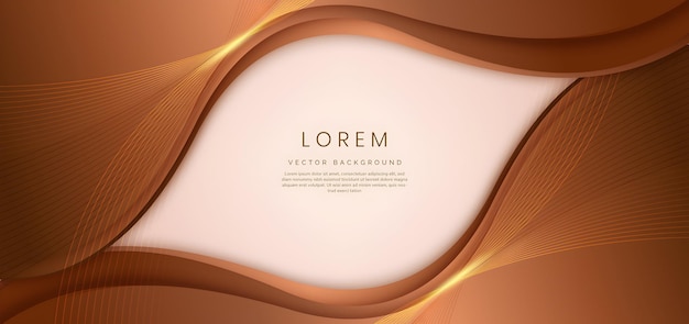 abstract brown gold waves background