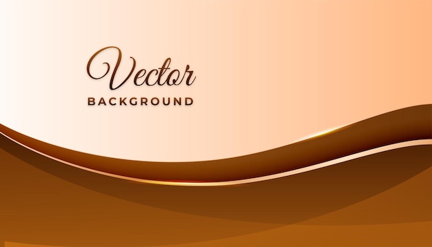 abstract brown wavy business style background free vector