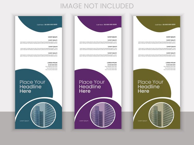abstract business rollup standee bannermodern business roll up template