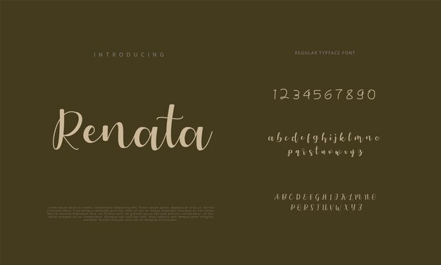 Abstract Calligraphy font alphabet Minimal modern urban fonts for logo brand etc Typography typef