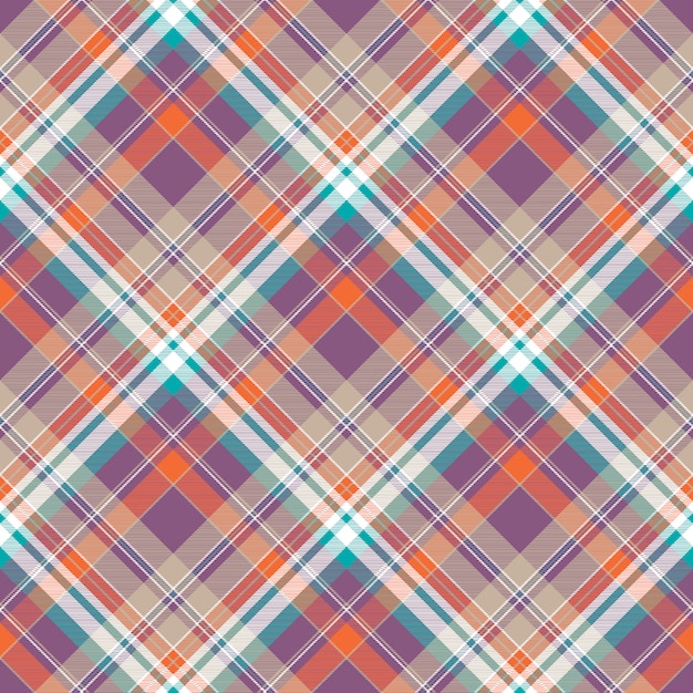 Abstract check plaid cotton texture seamless pattern