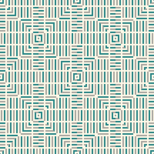 Abstract checkered geometric seamless pattern with rhombuses. Striped square mosaic, tile background