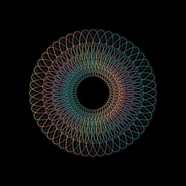 Abstract circle dark background
