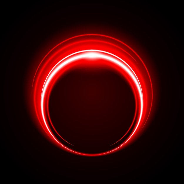 abstract circle light red frame vector background