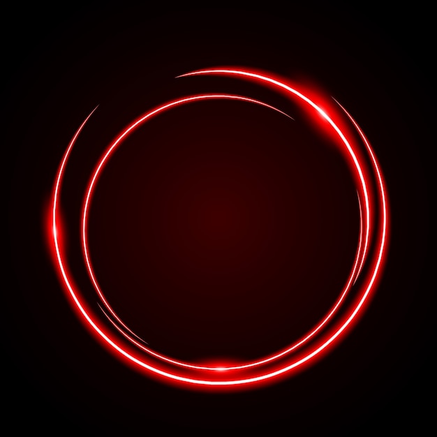 abstract circle light red frame vector background