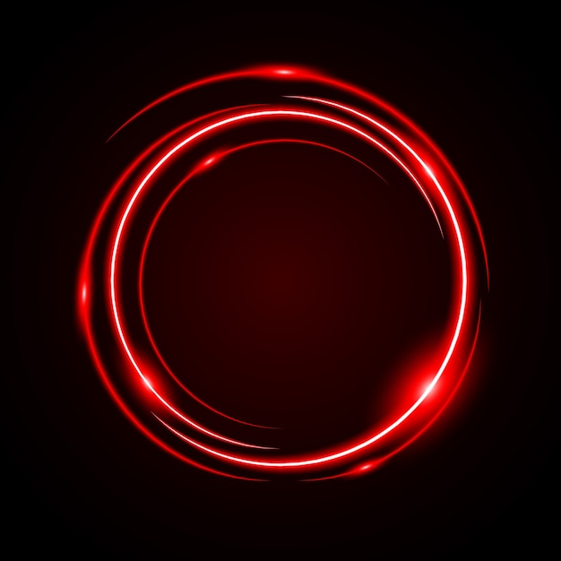 abstract circle light red frame vector background