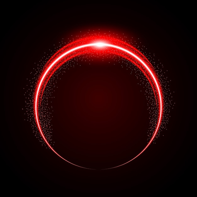 abstract circle light red frame vector background