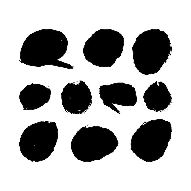 abstract circle paint brush