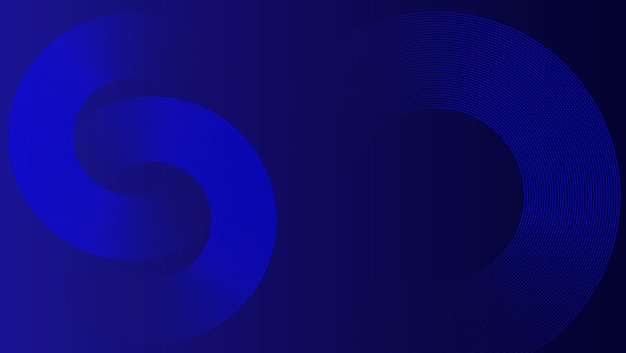 abstract circular wave blue gradient pattern minimalist line art dark background design