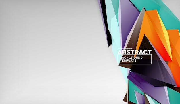Abstract color triangles geometric background Mosaic triangular low poly style