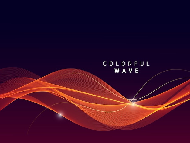Abstract color wave lines elegant vector illustration background