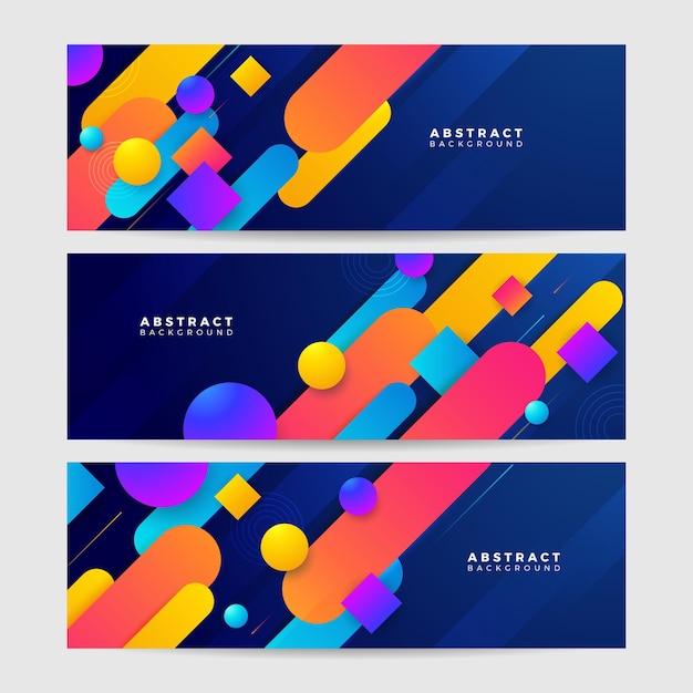 Abstract colorful banner background Dynamic textured geometric element Modern gradient light vector illustration Vector abstract graphic design banner pattern background web template