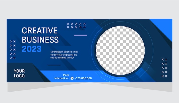 abstract colorful banner template design for business