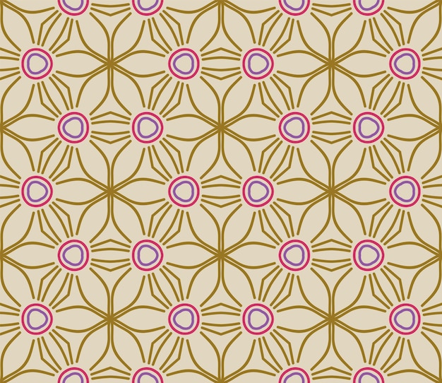 Abstract colorful doodle flower seamless pattern. Floral background. Mosaic, tile